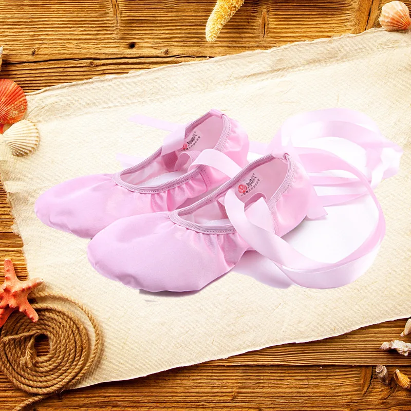 

Pointe Bandage Ballet Girl Woman Silk Dancing Shoes Professional Pointe Girls Women Ladies Satin Ballet Shoes With Ribbons