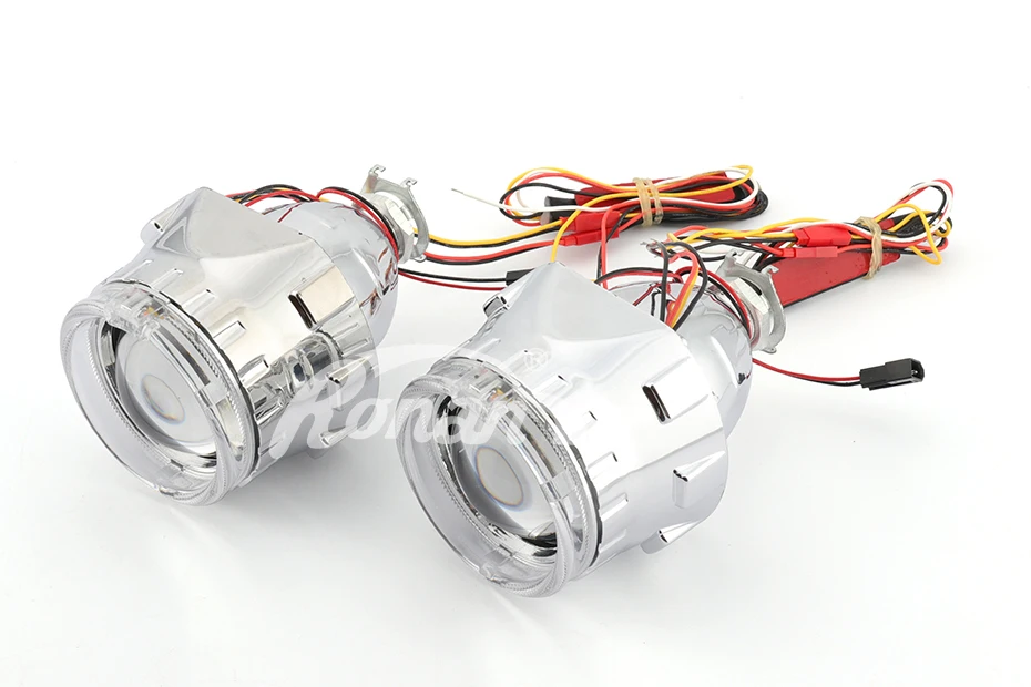RONAN Bi Xenon HID проектор фары объектив использовать H1 светодиодный оптический глаза белый switchback желтый для автомобильного стайлинга фар модернизации H4 H7