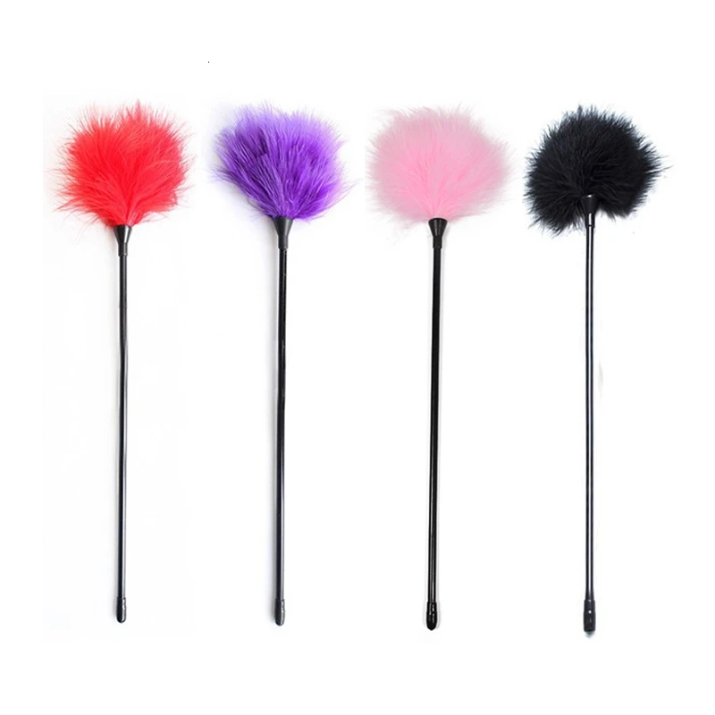 Новинка 2015 года перышко для любовных игр короткий стек с перьями шлепалка порки