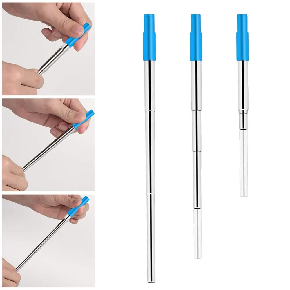 Оптовая продажа новые Трехсекционные телескопические цветные трубочки из