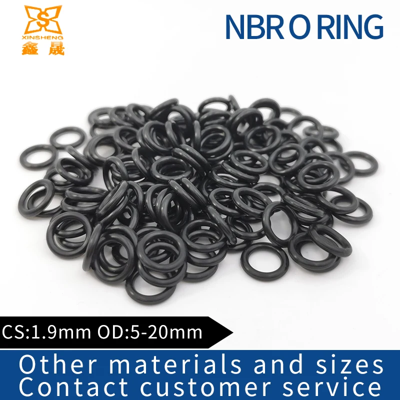 

Rubber Ring Black NBR Sealing O Ring CS1.9mm OD5/5.5/6/7/8/9/10/11/12/13/14/15/16/17/18/19/20 O-Ring Seal Gasket Ring Washer