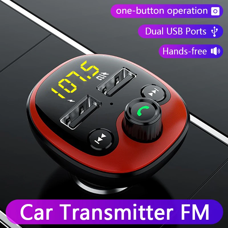 Овальный музыкальный mp3 плеер с громкой связью автомобильный Bluetooth fm передатчик