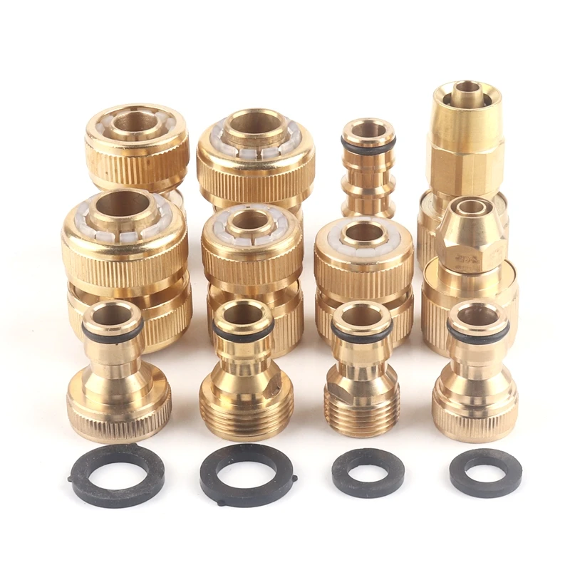 

1pcs 1/2" 3/4"Garden Quick Connector Copper Thread Mental Joint Irrigation Hose Fittings Watering Tube Accessories Pipe Adaptor