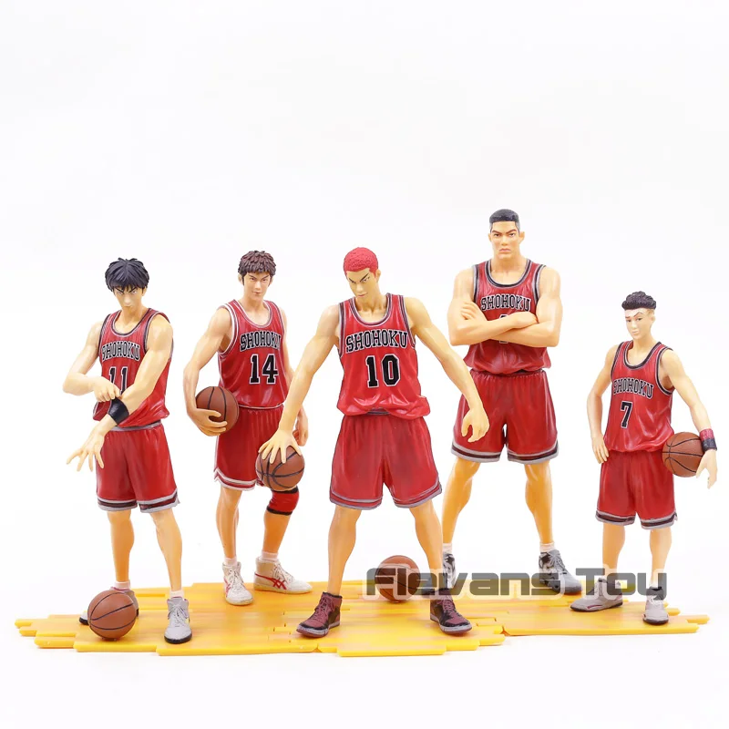 

Slam Dunk Hanamichi Sakuragi Miyagi Ryota Akagi Takenori Mitsui Hisashi Rukawa Kaede Statue Figure Model doll Collectible Toys