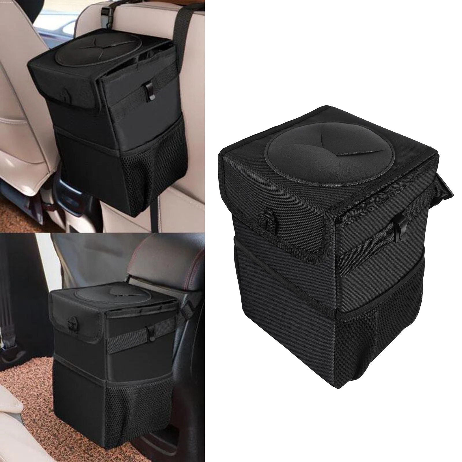 

Collapsible ing Car Trash Garbage Can Litter Bin Bag Waterproof Black