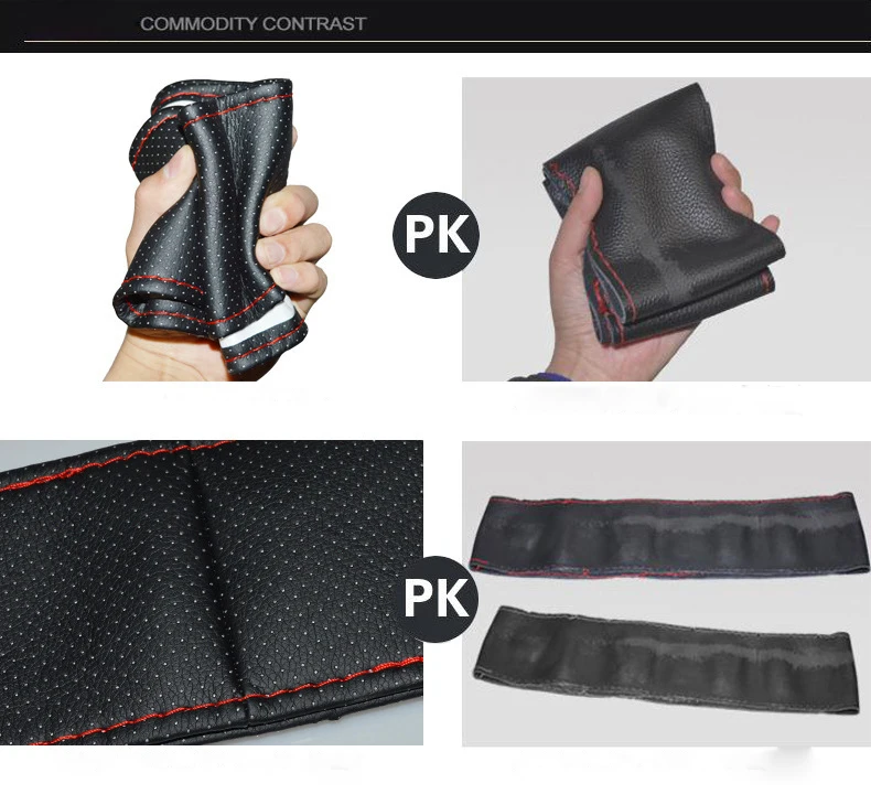 Мягкая искусственная кожа 38 см с иглами и ниткой|car wheel cover|wheel coverwheel cover braid |