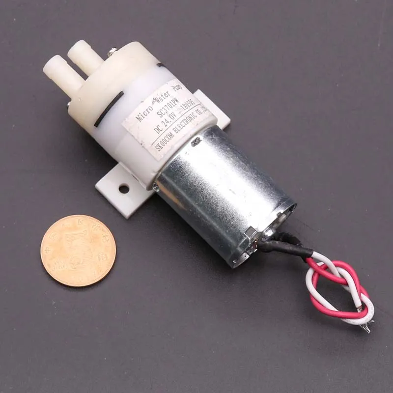 

1pcs Micro Water Pump 24V DC Motor 370 Small mini Water Diaphragm Pump Self-priming Pump Vacuum Pump Low Noise DIY