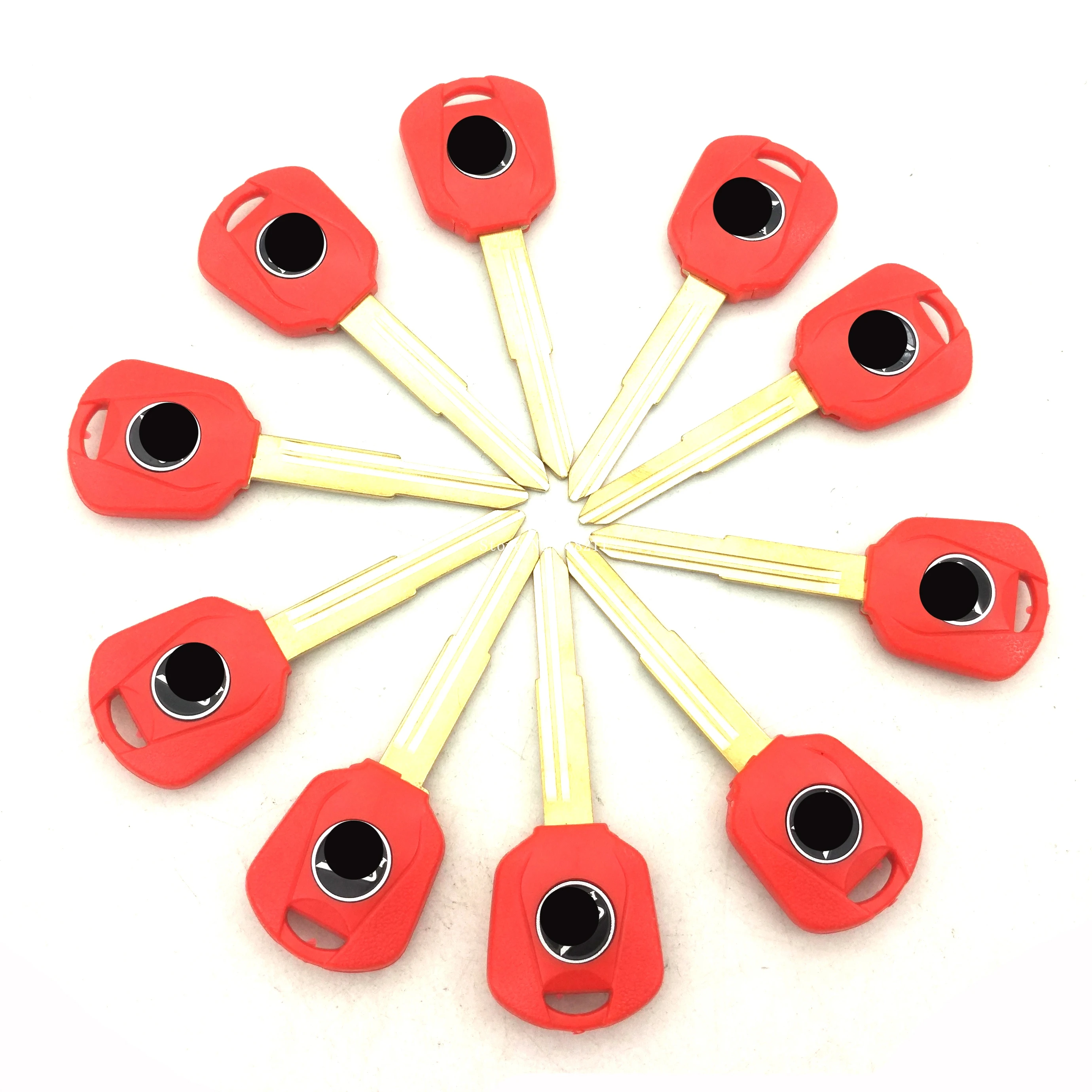 Красный 10 шт. в партии заготовка для ключей мотоцикла HONDA CB400 VTEC CBR600 900 1000 |