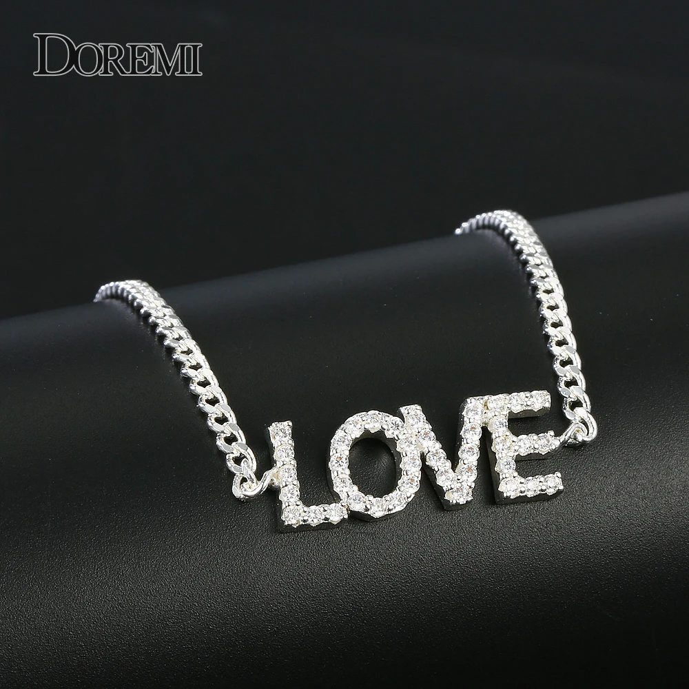DOREMI браслет с хрустальной подвеской для женщин ребенок Iced Out циркония браслеты номер браслет на заказ с именами Начальная буква