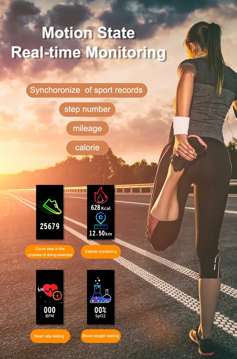 Newest AI Smart Watch With Bluetooth 5.0 Earphone Heart Rate Monitor Wristband Long Time Standby Fitness Bracelet | Электроника