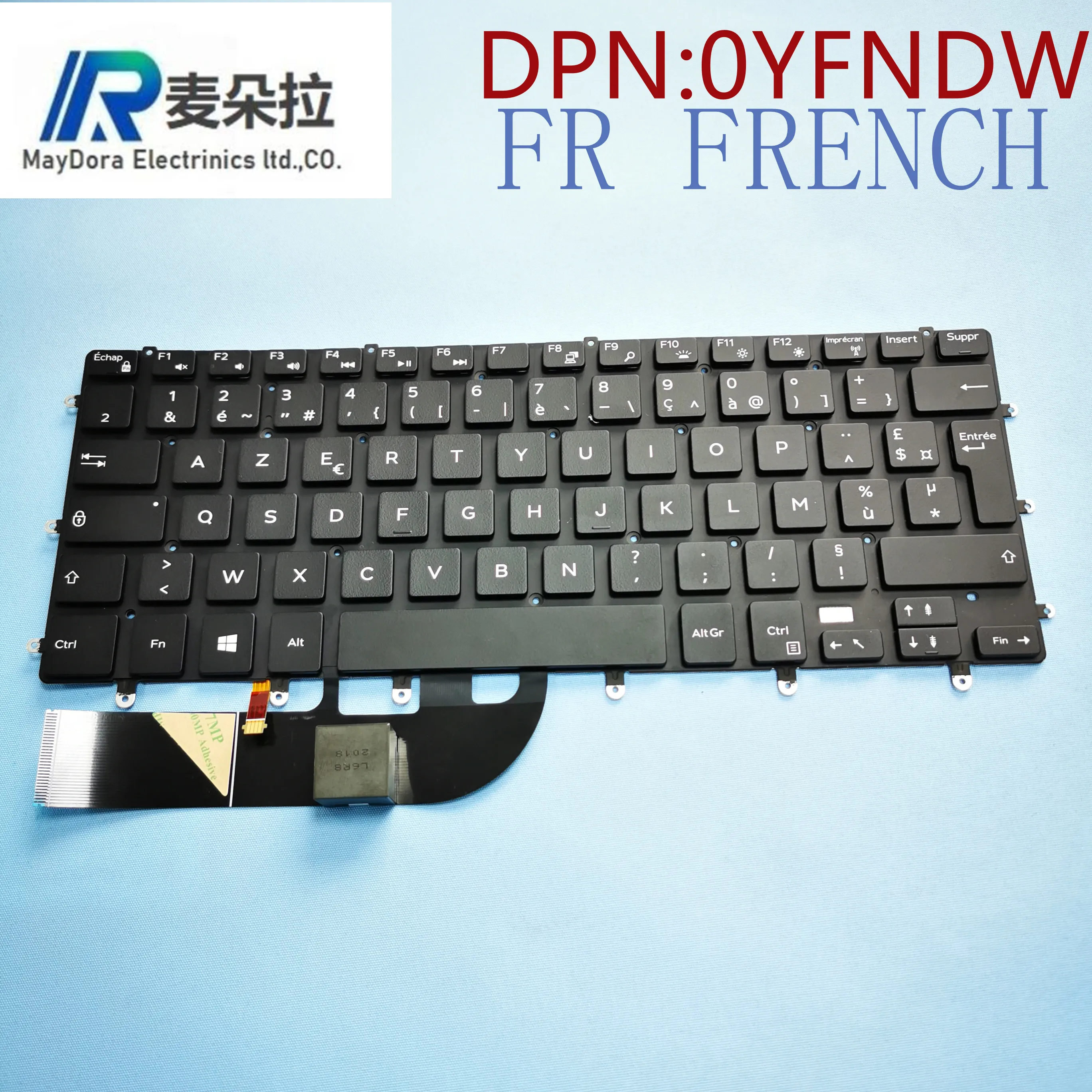Французская клавиатура с подсветкой для ноутбука DELL XPS15 9550 9560 9570 5510 PRECISION 5520 5530 7558
