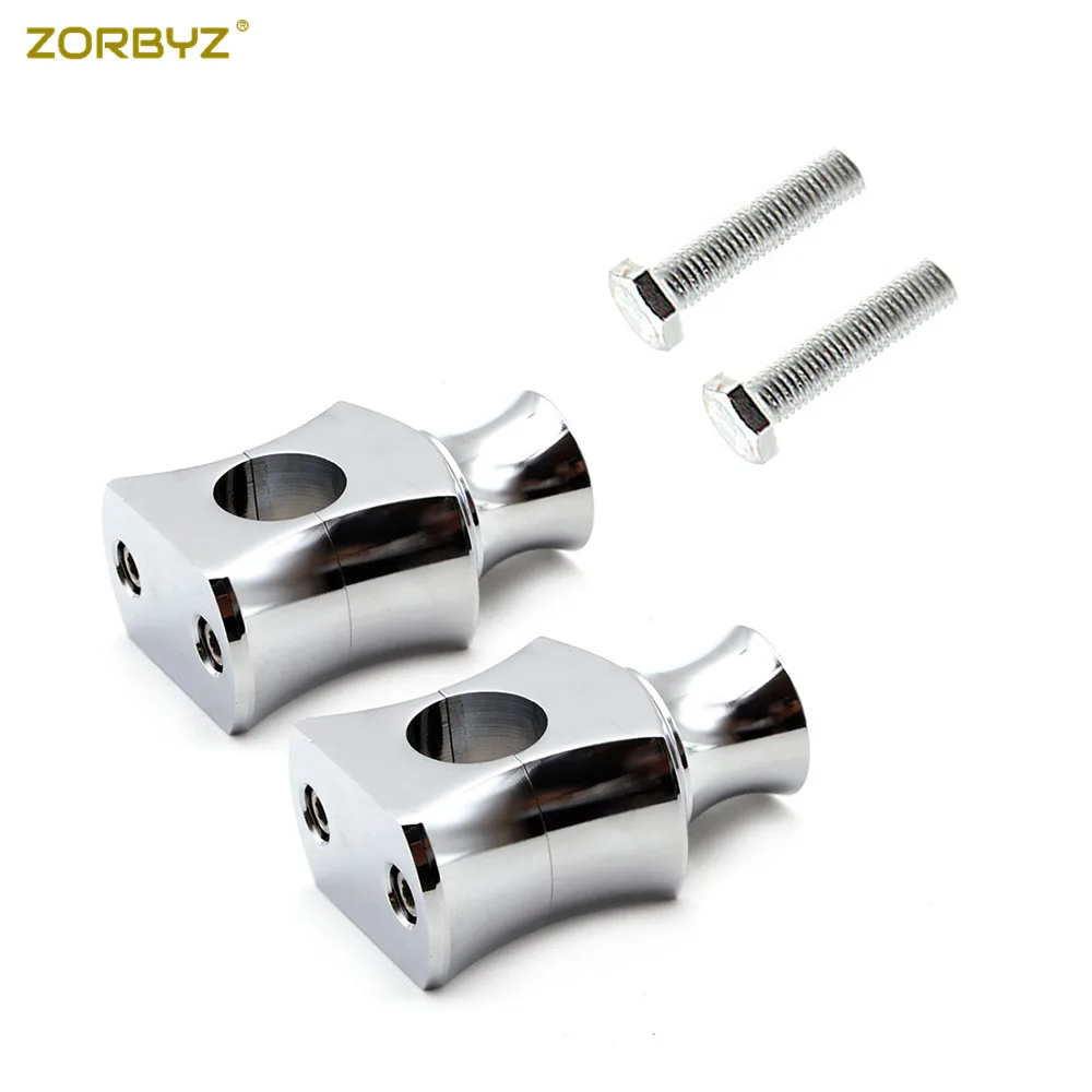 ZORBYZ Universal 1 inch 25mm Chrome/Black Handle Bar Mounting Handlebar Risers Clamp For Harley Honda Yamaha Suzuki Custom | Автомобили и
