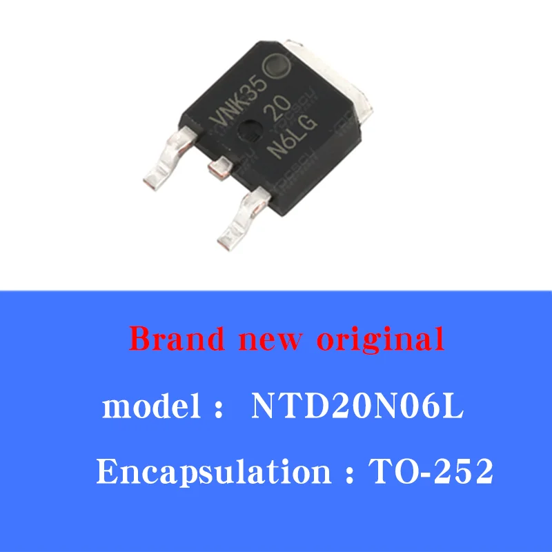 

10/Pcs Lot New NTD20N06LT4G screen printing 20N6LG new original 20A 60V field effect tube patch TO-252