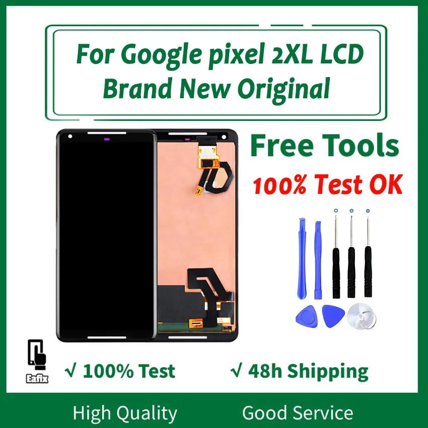 

New Original 100% Tested Amoled for 6.0" HTC Google Pixel 2XL LCD Display Touch Screen Digitizer Assembly Pixel2 XL Replacement