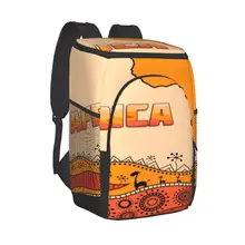 Picnic Cooler Backpack African Traditional Ethnic Waterproof Thermo Bag Refrigerator Fresh Keeping Thermal Insulated Bag