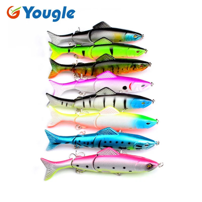 

YOUGLE многокомпонентная приманка для рыбной ловли, искусственная приманка с 2 серебряными крючками 12,7 см 17,63 г