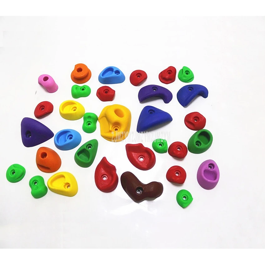 

1Set/32pcs Children Climbing Rock With Screw Plastic Climbing Rock Wall Stone Holder Kindergarten Playground Climbing Wall Stone
