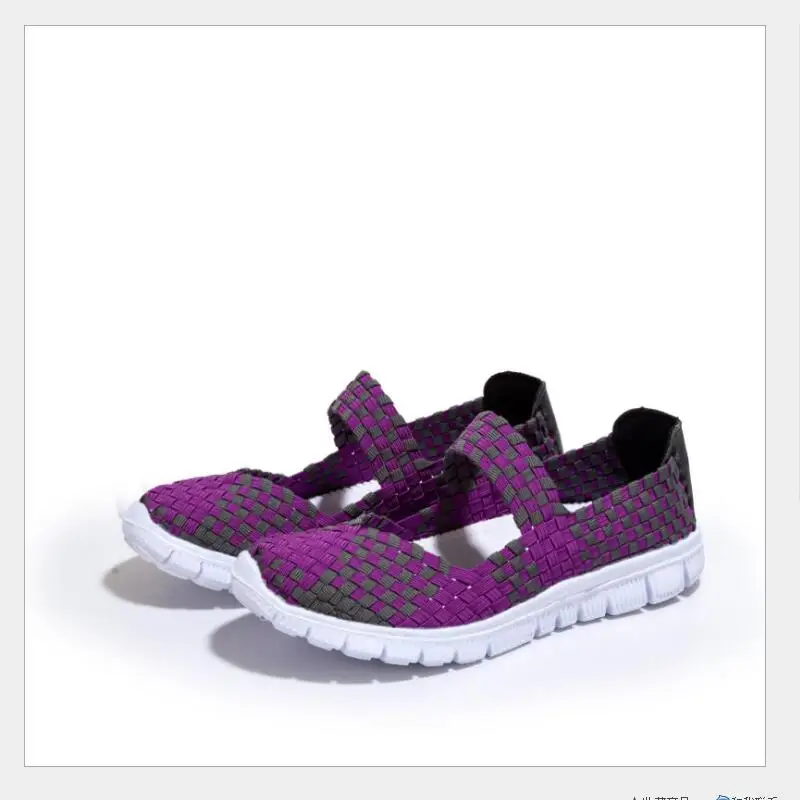 Женская тканая обувь 2018 летняя дышащая ручной работы Модная Удобная