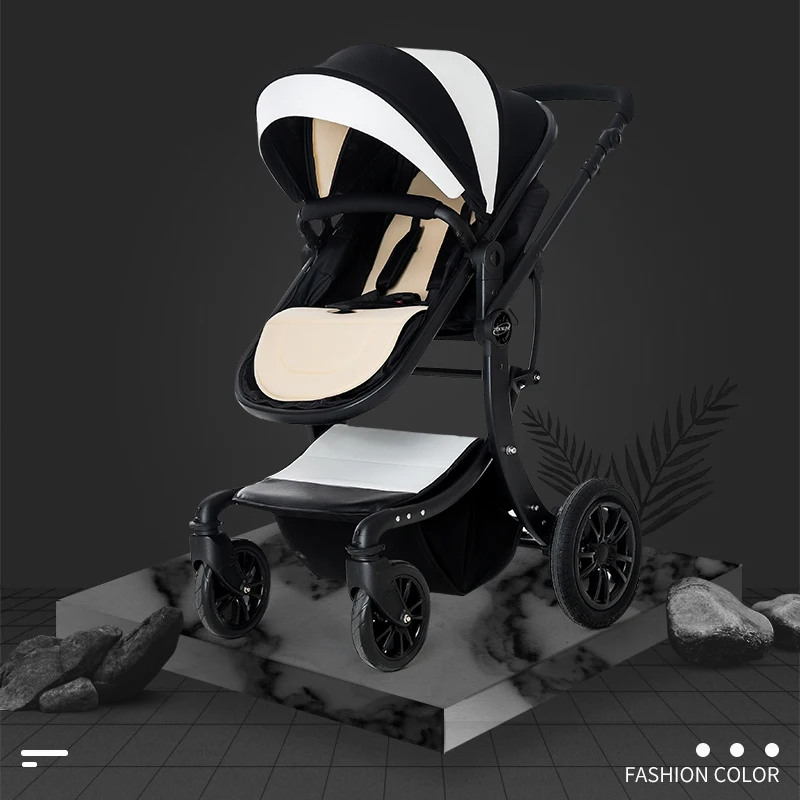 Высоко Ландшафтная X shape детская коляска из алюминиевого сплава рама тележка