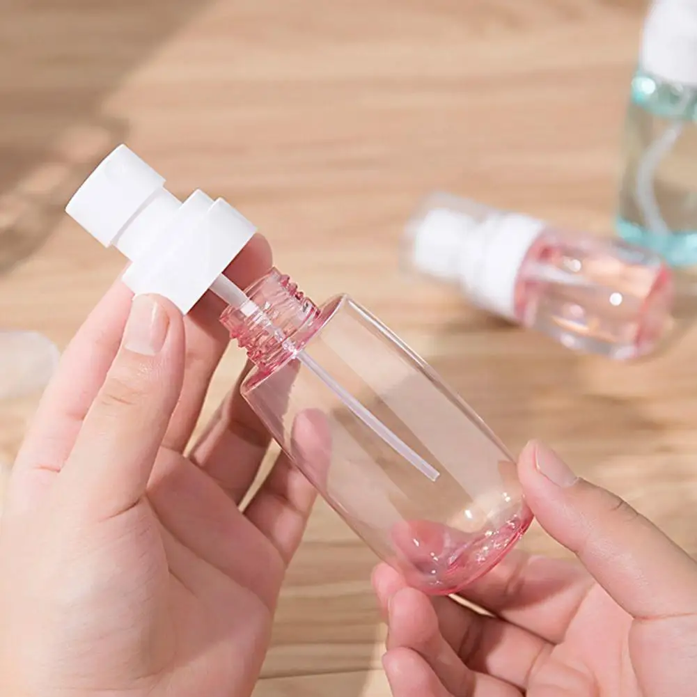 

80ml Transparent Mist Alcohol Spray Bottle Disinfectant Bottle Replenishing Spray Portable Empty Bottle Water Sub-bottling M0a1