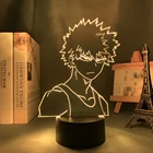 Аниме светодиодный светильник My Hero Academia Bakugo для украшения спальни подарок на день рождения манга гаджет My Hero Academia Katsuki Bakugo 3d лампа