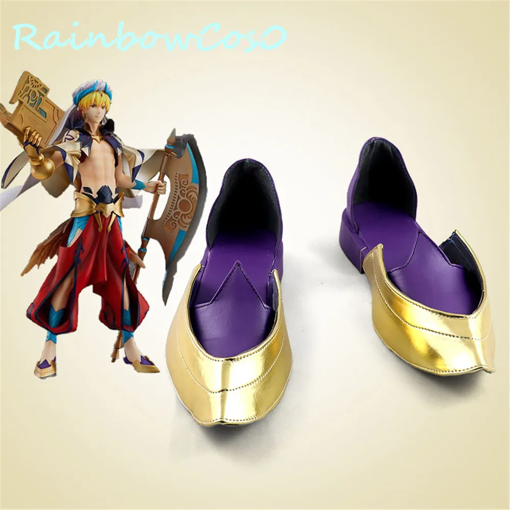 

FGO Fate Grand Order caster Fate/stay night Gilgamesh Cosplay Shoes Boots Game Anime Halloween RainbowCos0 W1120