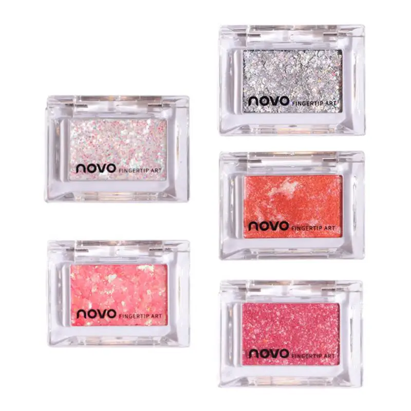 NOVO Палетка теней для век с металлическими блестками стойкие водостойкие мягкие