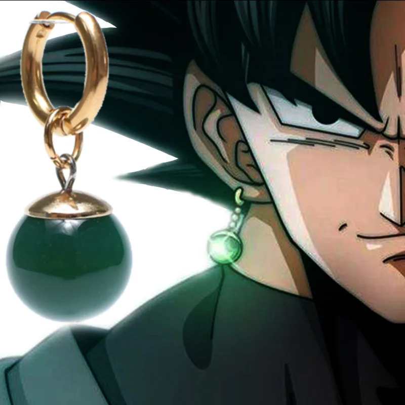 Son Goku cosplay Zamasu Time Ring prop Gift  Anime Super  Vegetto Potara Earring Black