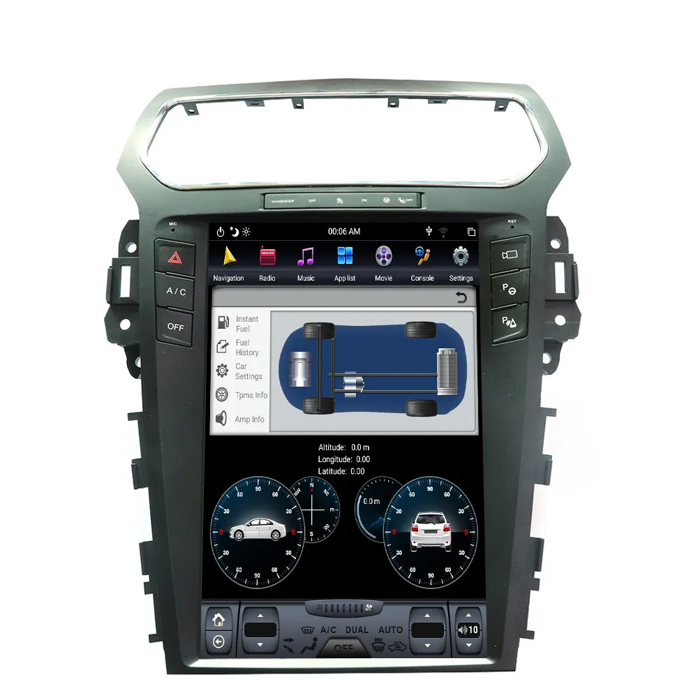 

Android 9.0 Tesla Style Car Radio Vertical Screen For Ford Explorer 2011+ GPS Navigation Recorder Multimedia No CD Player