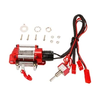 electric metal winch set for 110 axial scx10 ii d90 rc car metal automatic crawler winch traction control system with switch