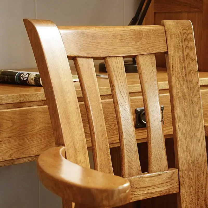 Стул твердой древесины дуба компьютерное кресло все деревянный шарнир для