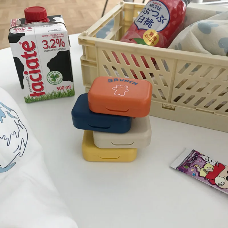 

Cosmetic Storage Box Cute Simple Portable Compact Eye Companion Student Hygiene Care Jar