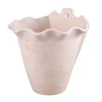 flower pots ruffle wall mounted resin corrosion resistant durable plastic with a water barrier and leaking holes flowerpot