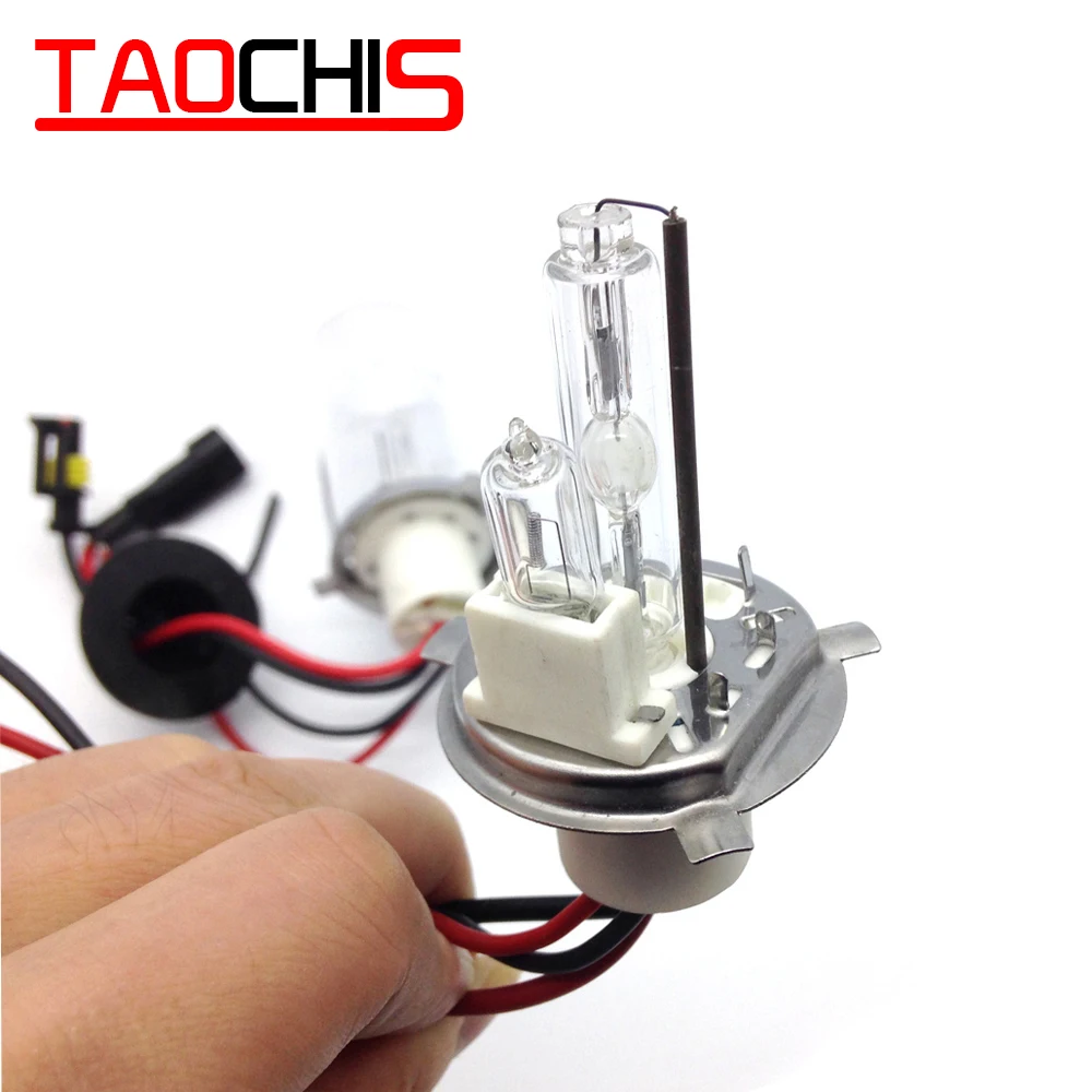 TAOCHIS 12V 75W H4 2 Hi/Lo ксеноновые лампы галогенные головного света 4300k 5000k 6000k 8000k