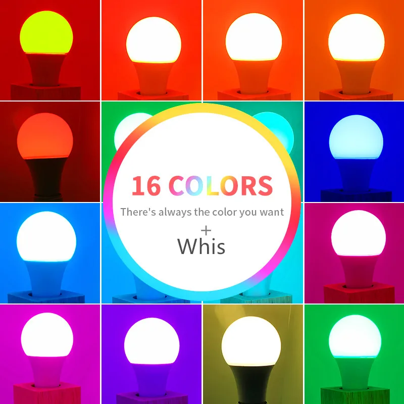 E27 Smart Control Lamp led RGB Light Dimmable for home RGBW Led Colorful Changing bulb Lampada White Decor Home | Лампы и освещение