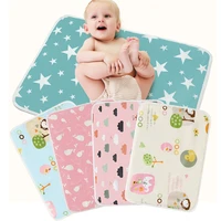1pcs baby nappy changing mat breathable waterproof infant diaper cusion newborn nappy pads cartoon print mattress cover 3545cm