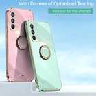 Покрытие чехол для телефона для OPPO A93 A92S A91 A72 A55 A53 A52, мягкие края и задние фарфоровые Кристаллы с кольцом вращения на 360 градусов