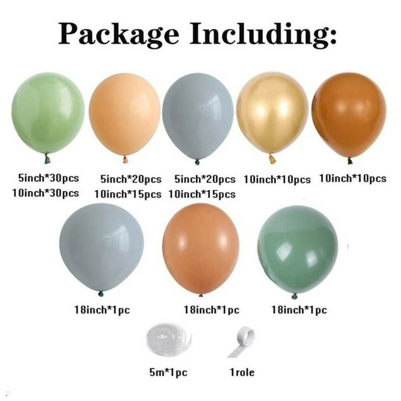 

155 Pcs Balloon Garland Arch Kit DIY Latex Balloons Set Party Supplies for Engagement Bachelorette Party Decoration