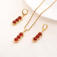 africa dubai gold necklace earring set women party gift cz diamond jewelry sets bridal party gift diy charms girls kid jewelry