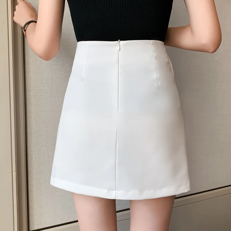 

2021 Women Korean High Waist Solid Plus Size Elegant Pencil Skirts Big Bow Knotted Female Summer A-Line Diamond Mini Short Skirt