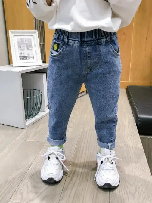 

Boys Jeans for Kids Spring Autumn Fashion Boy Pants Trousers Clothes Children Jeans Denim Blue Girls Pants Size:90-130