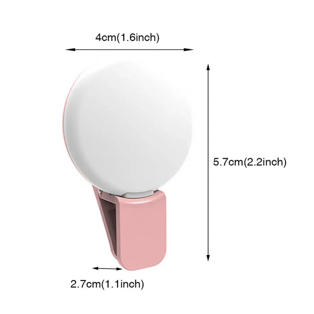 

Clip on Round Universal LED Mobile Phone Selfie Photography Flash Fill Light Mobile Phone Accessories