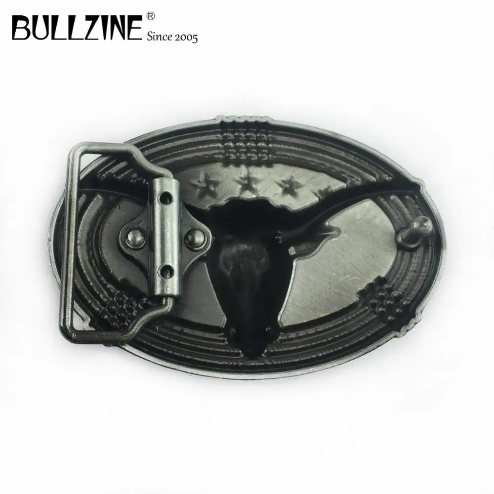В Bullzine бык пряжки ремня с оловянной отделкой FP-03430 подходит для детей на возраст