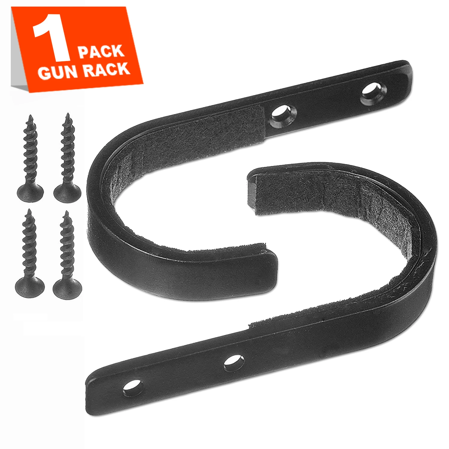 

Gun Rack Shotgun Hooks Rifle Hangers Archery Bow Felt Lined Wall Mount Storage