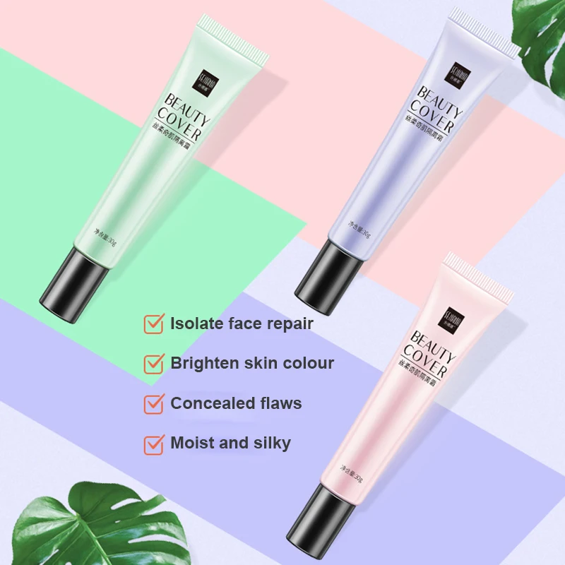 

Conceal Cream Green Purple Light Yellow Correctors BB Cream Base Cream Moisturizing Brighten Skin Colour SSwell