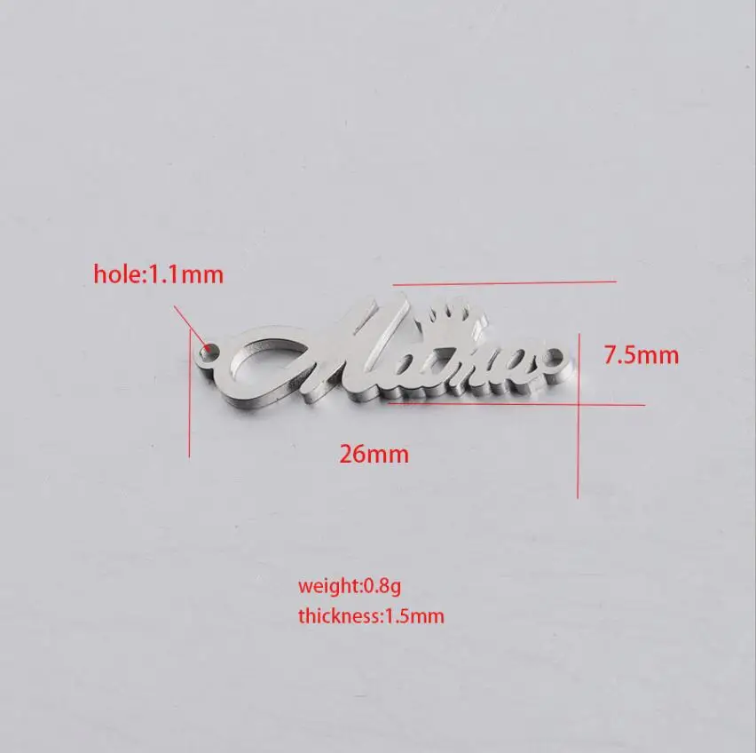 5 шт./лот зеркальный полированный Шарм-соединитель из нержавеющей стали Queen Crown Mama