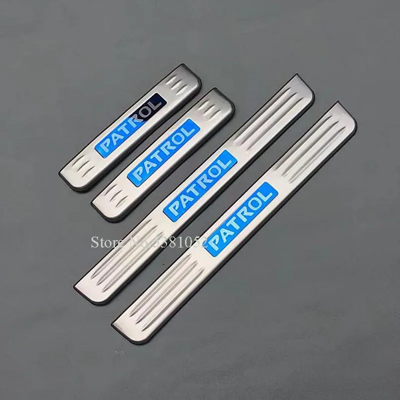 

Car Sticker For Nissan Patrol Y62 2012-2019 Stainless Steel Door Sill Protector Scuff Plate Cover Trim Accessories