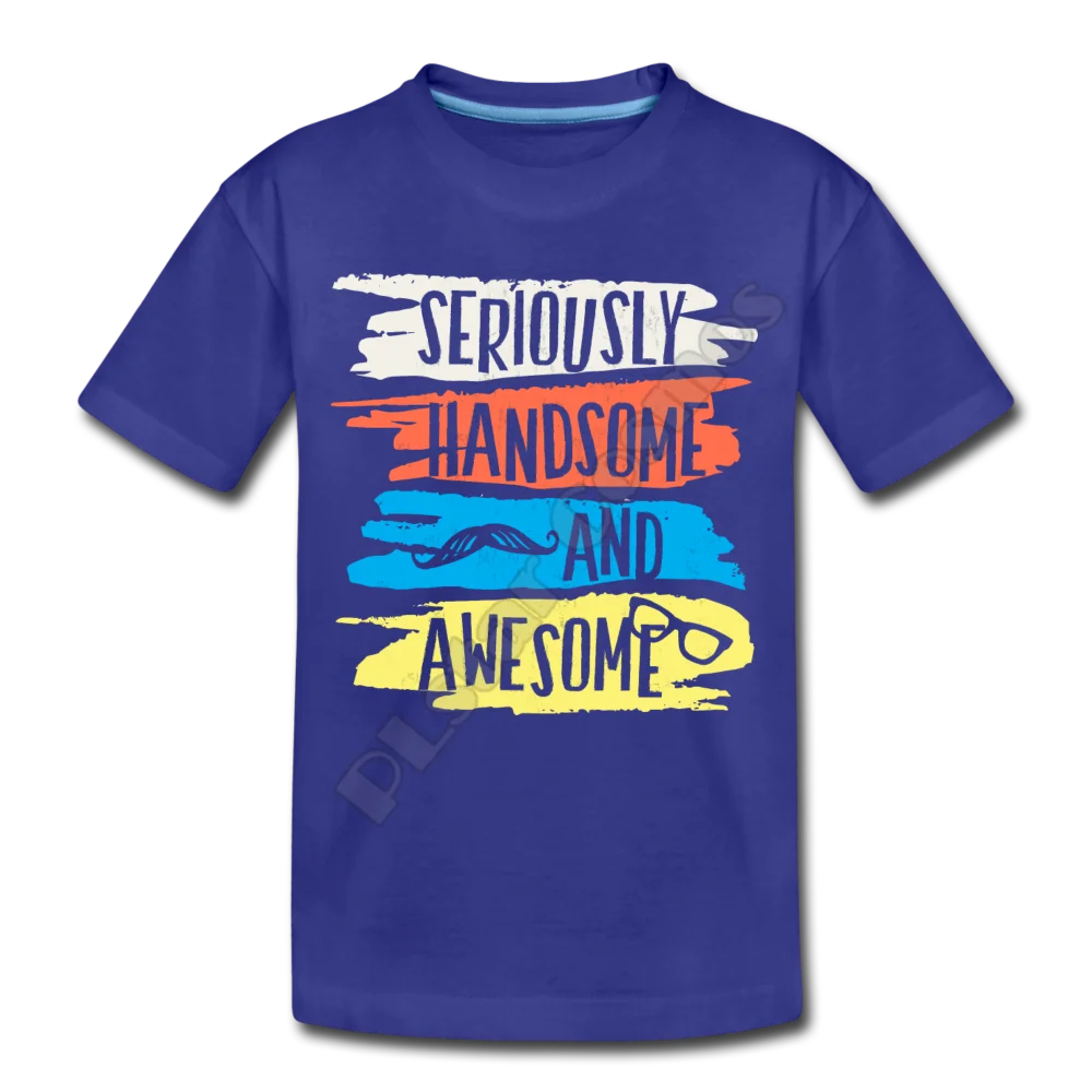 

Seriously Handsome And Awesome Kids T-Shirt 3D All Over Printed Kids t shirts Boy For Girl Funny Animal Summer Short Sleeve 03
