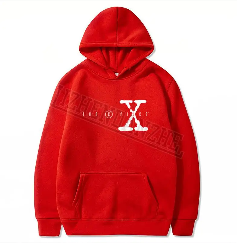 Мужские худи с логотипом сериала The X повседневные толстовки капюшоном на весну и