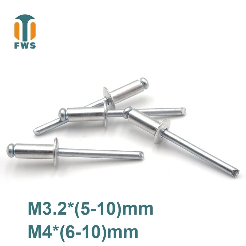 

Заклепки алюминиевые, M3.2/M4, 5-10 мм, DIN EN ISO, 15977 Гбит/т, 1/12618, 10 шт.